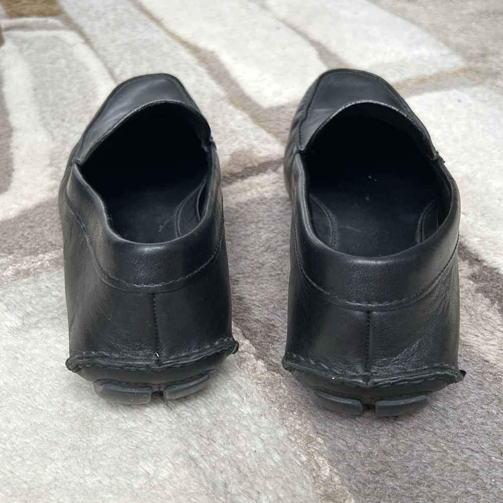 Prada Mens Black Leather Driving Loafers size 8 - Picture 2 of 6